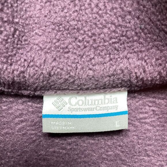 Columbia Jacket Adult Large Purple Soft Fleece Full Zip Pockets Hiking Outdoor - Picture 3 of 14